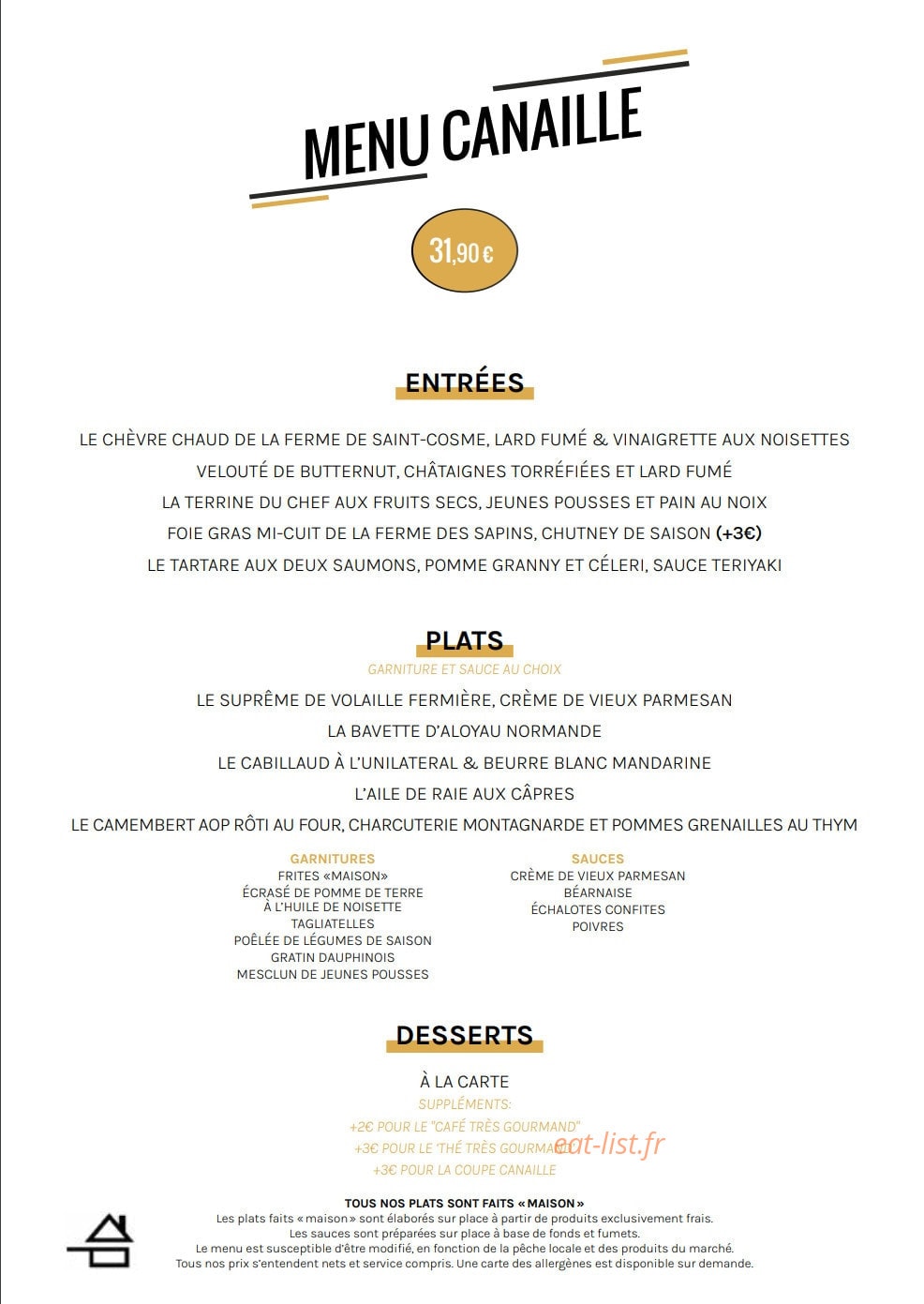 Bistrot Canaille — carte page 3