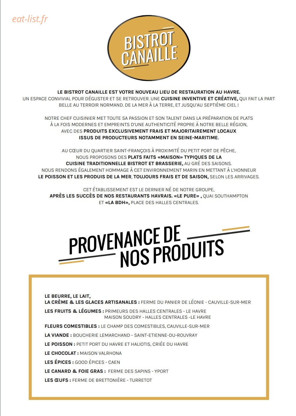 Bistrot Canaille — carte page 8