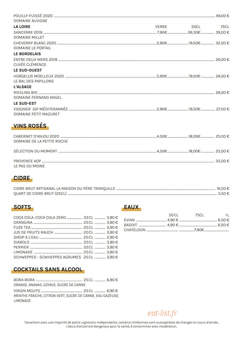 Bistrot Canaille — carte page 7