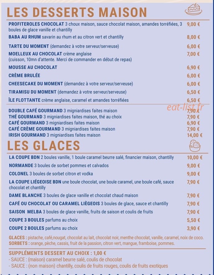 Brasserie de Normandie — carte page 4