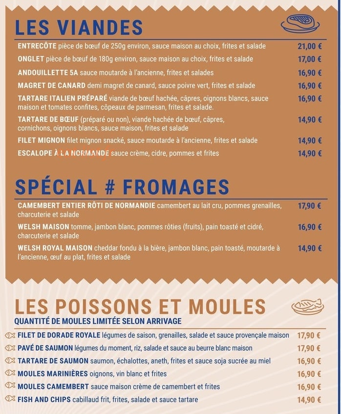 Brasserie de Normandie — carte page 3
