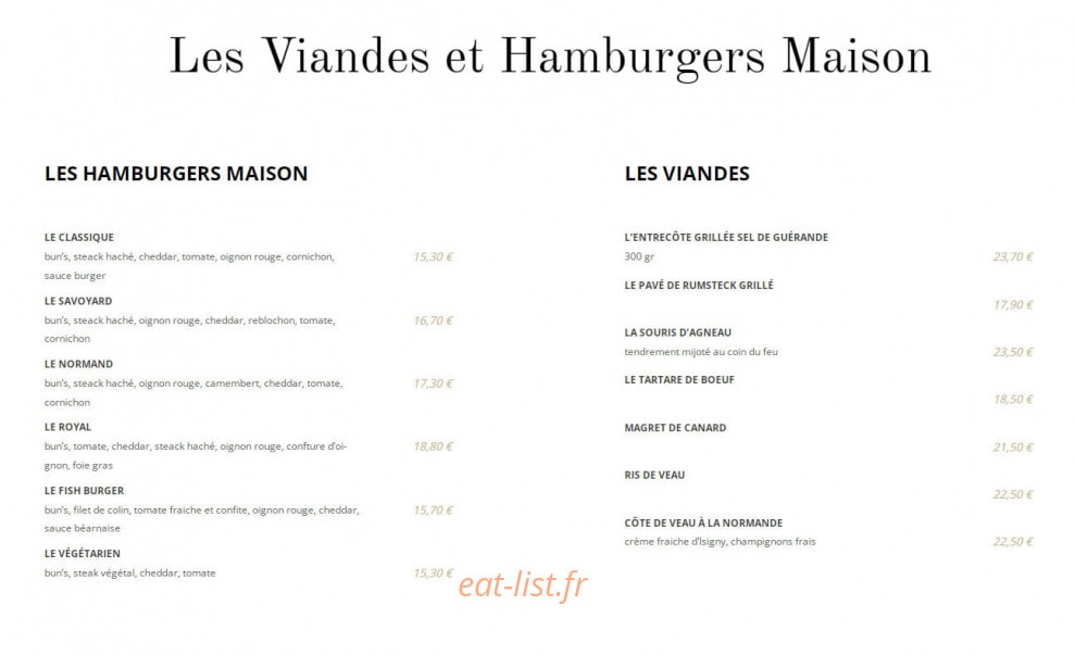 Brasserie Georges B — carte page 2