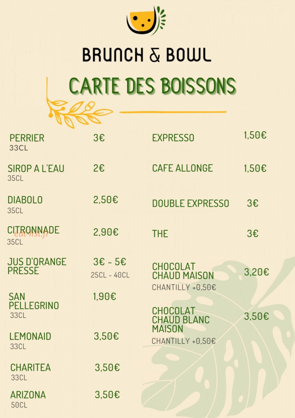 Brunch & Bowl — carte page 4