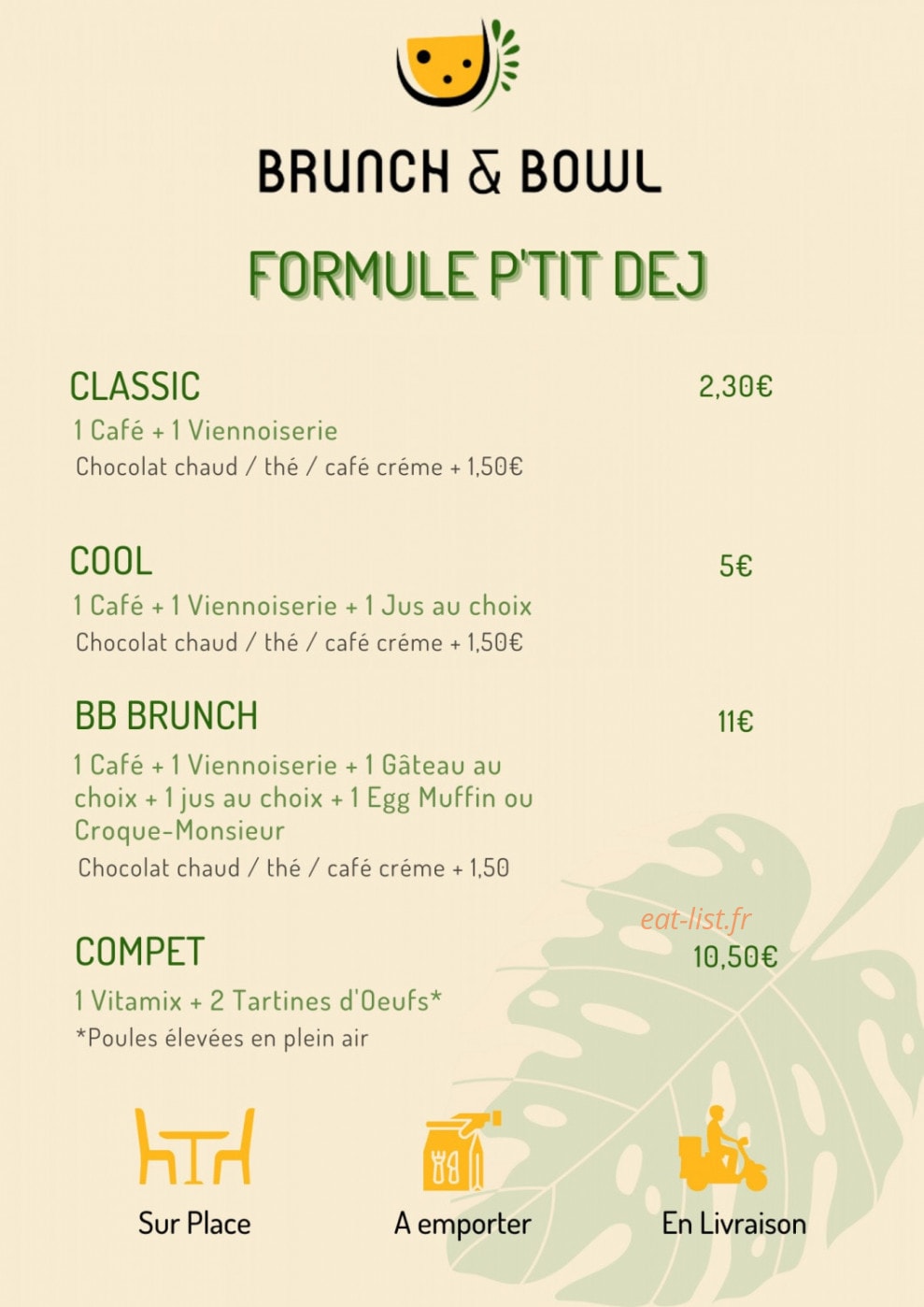 Brunch & Bowl — carte page 2