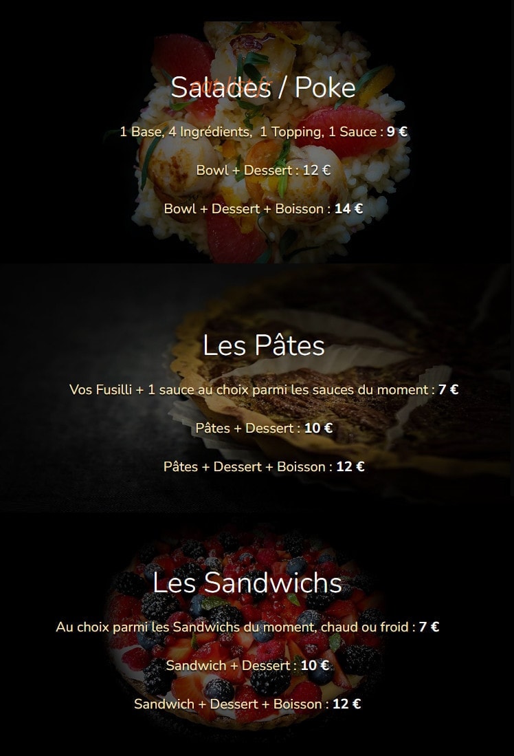 Chez Bex — carte page 1