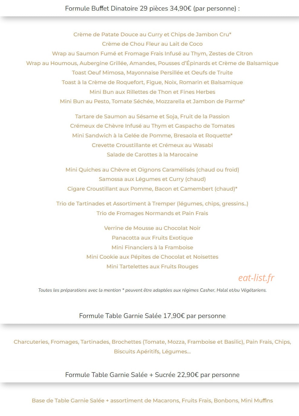 Chez Bex — carte page 3