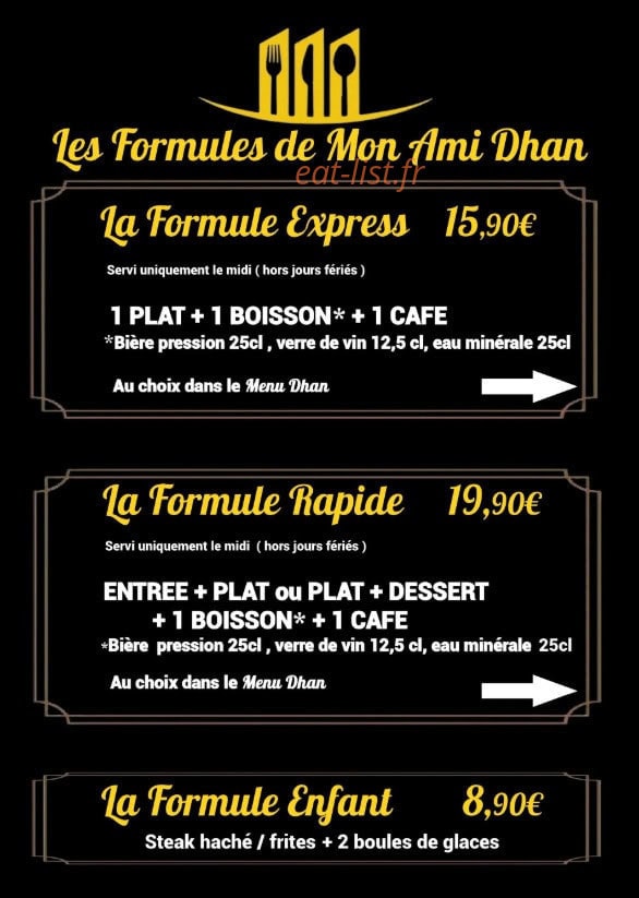 Chez Dhan — carte page 1