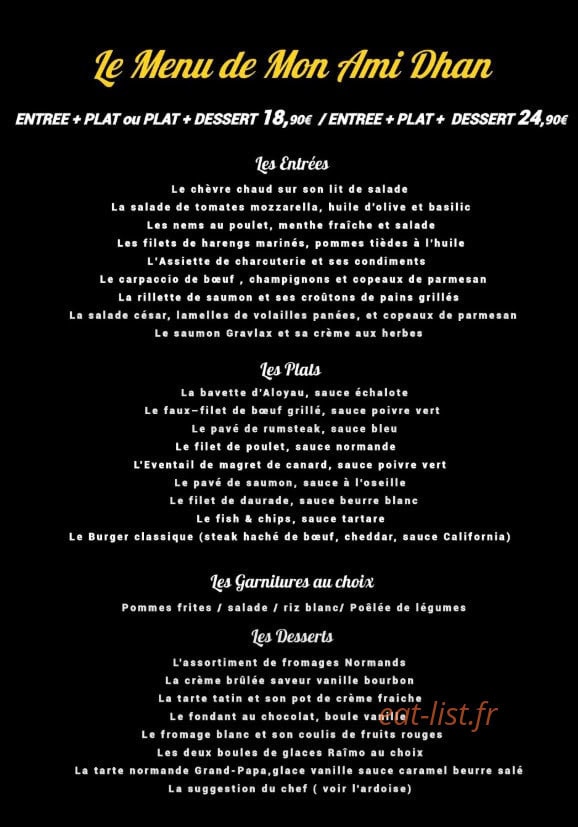 Chez Dhan — carte page 2