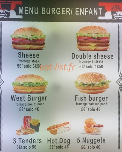 Chicken west — carte page 6