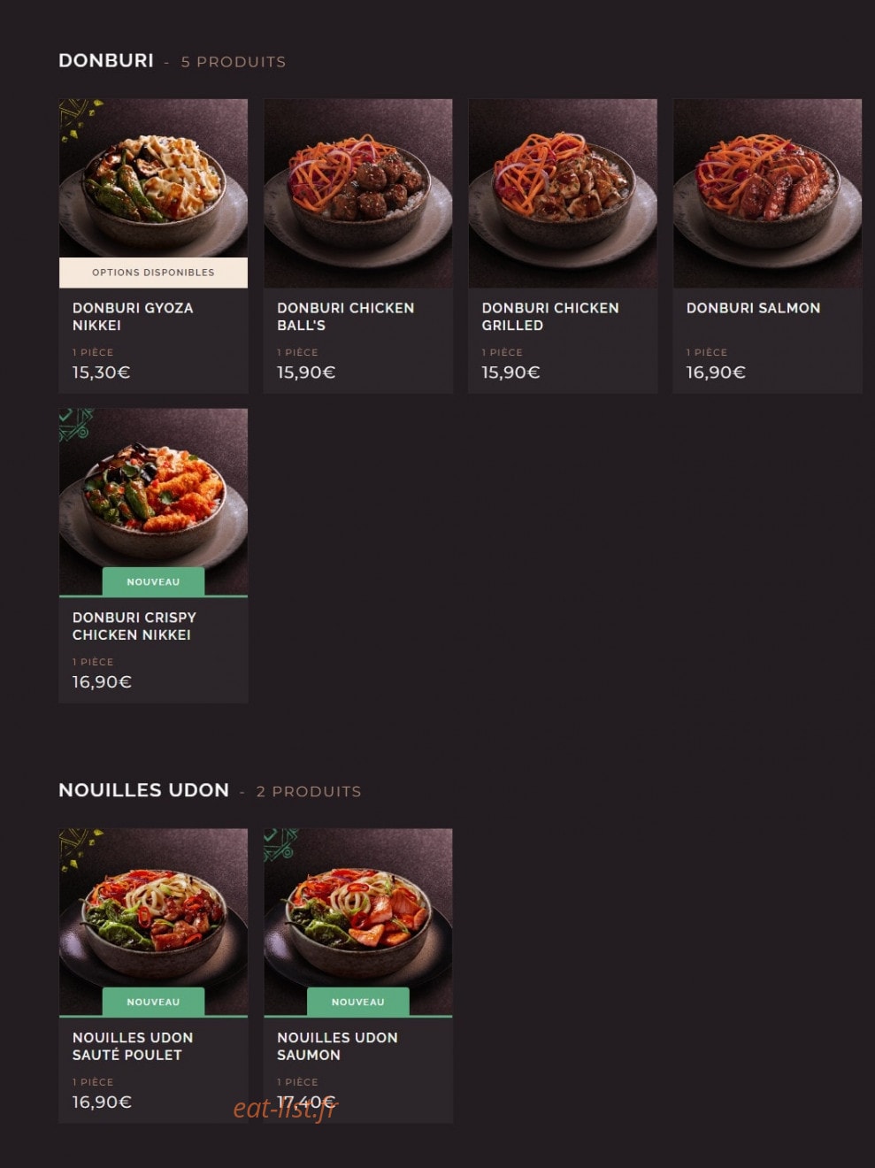 Côté Sushi — carte page 12
