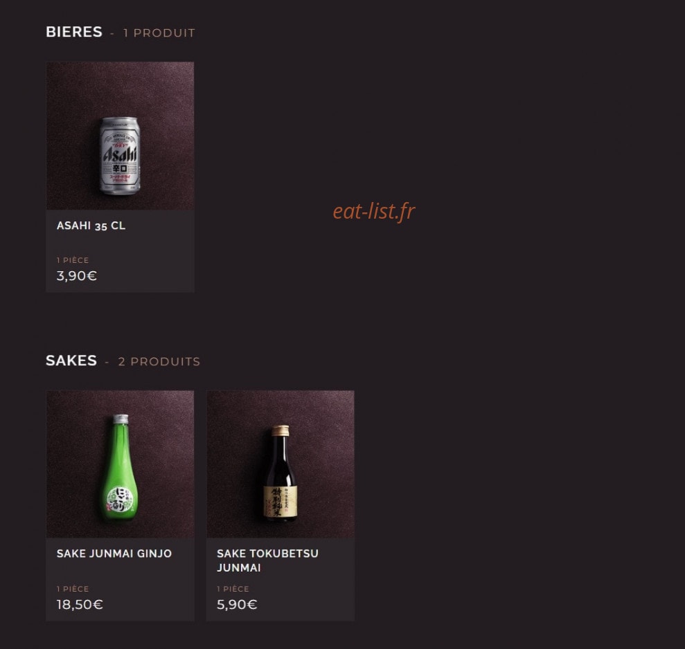 Côté Sushi — carte page 17