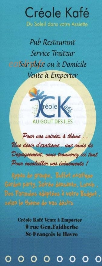 Créole Kafé — carte page 10