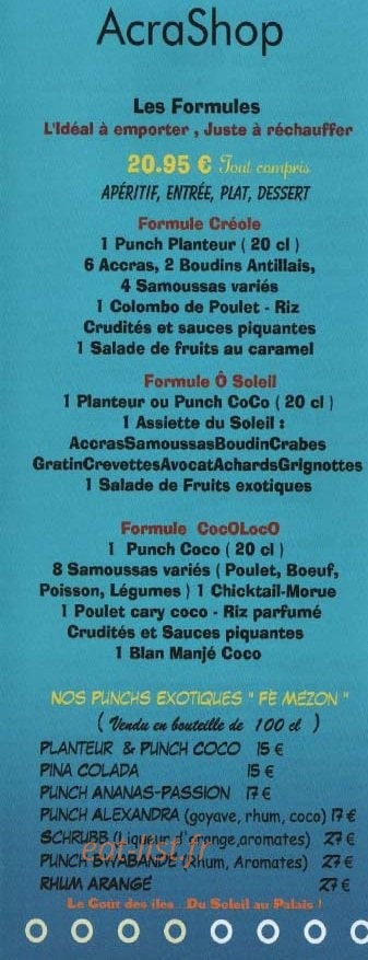 Créole Kafé — carte page 6