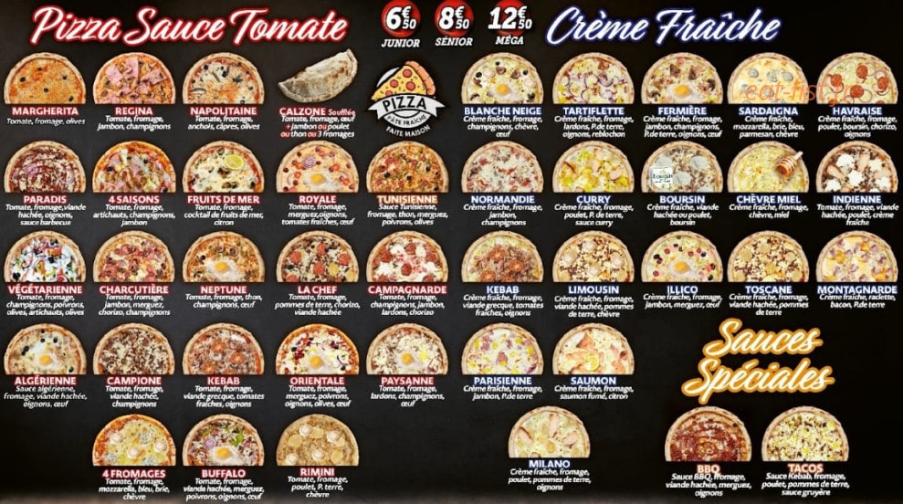 Crousti Pizza — carte page 2