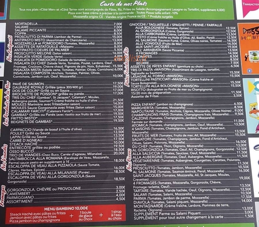 Da Salvatore — carte page 1