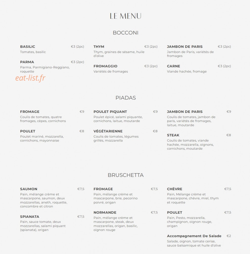 Don Gusto — carte page 1