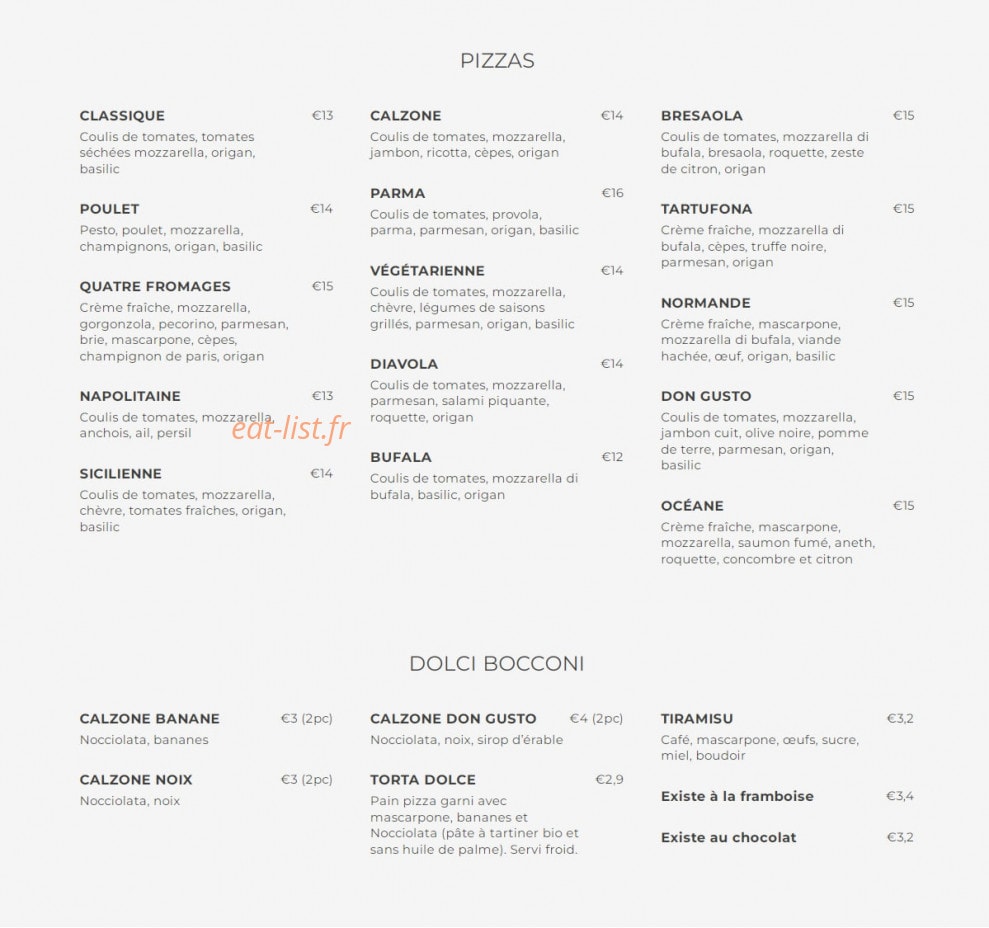 Don Gusto — carte page 2