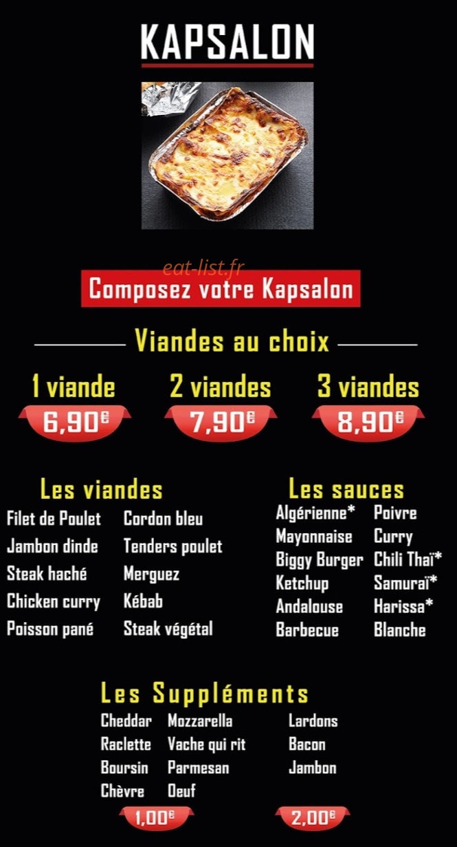 Doner kebab — carte page 6