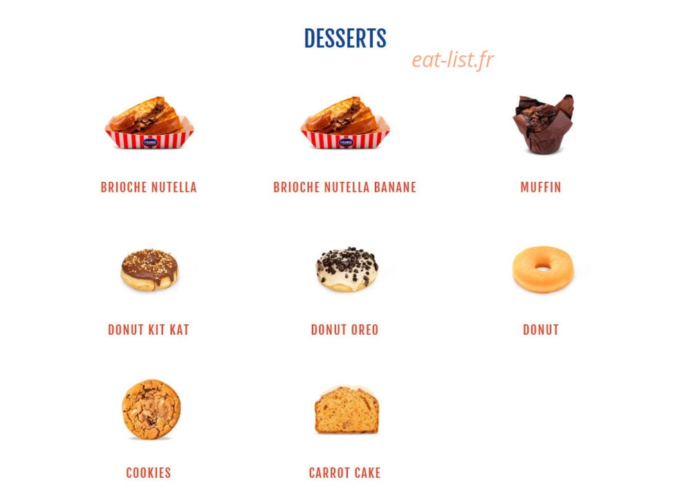 Franks Hot Dog — carte page 5