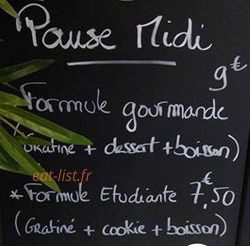French Coffee shop — carte page 2