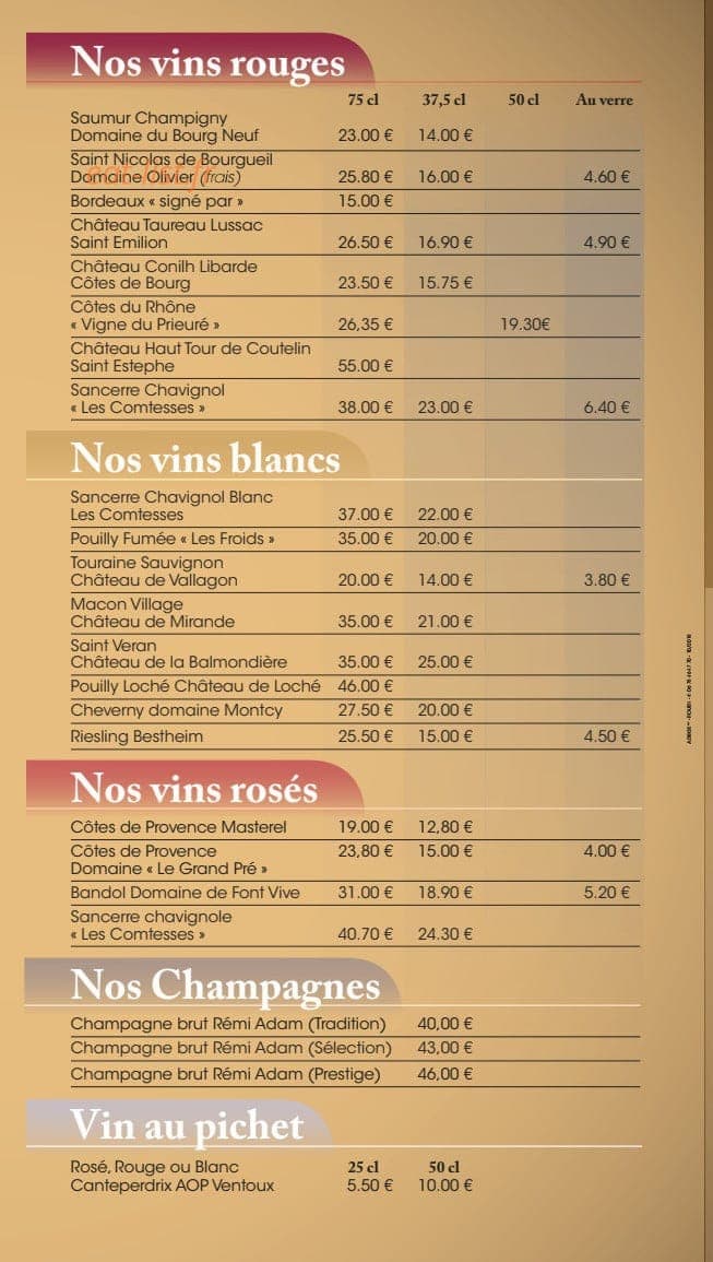 Fujiya Sushi — carte page 1