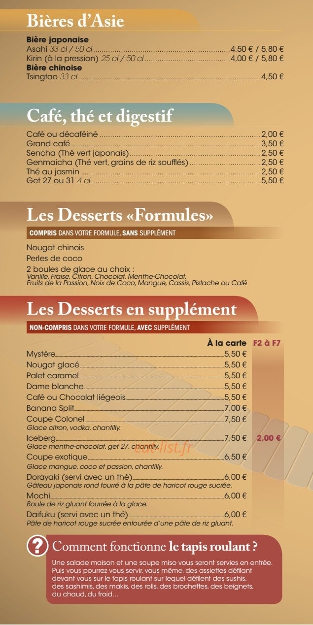 Fujiya Sushi — carte page 5
