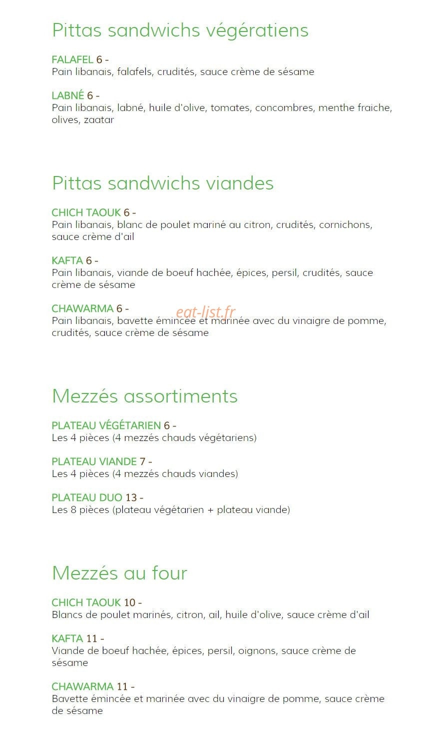 Graine de Sésame — carte page 2