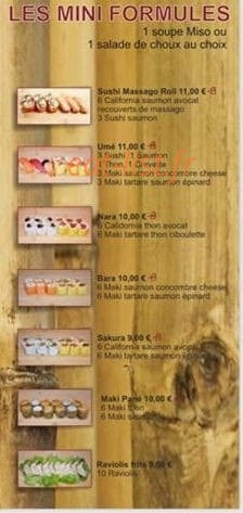 Hanami Sushi — carte page 4