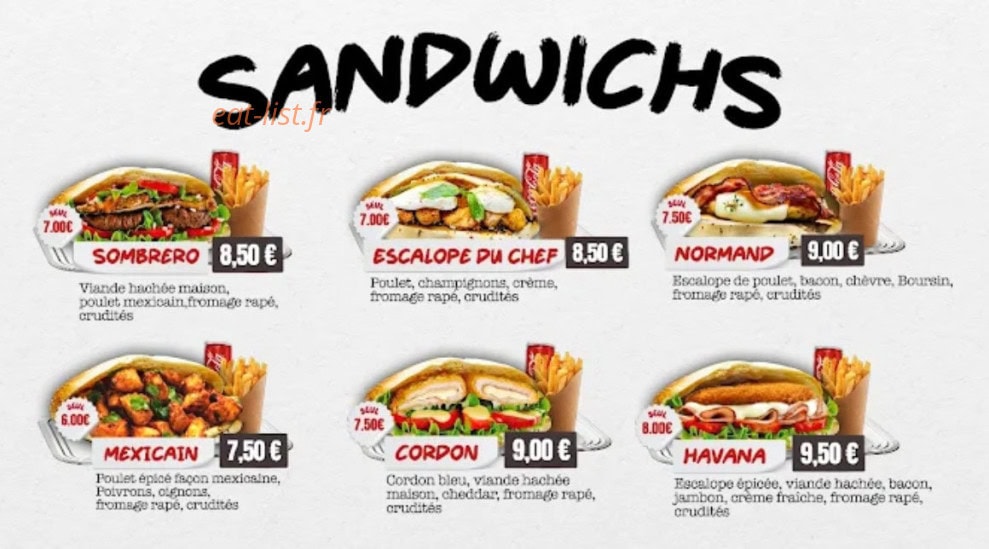 Havana Food — carte page 4