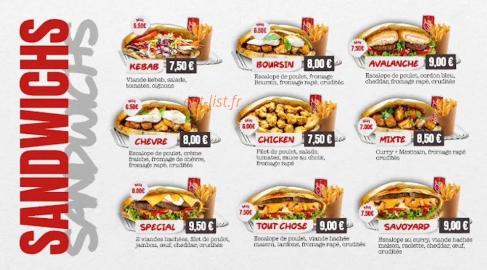 Havana Food — carte page 3