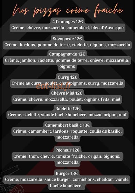 Horlys pizza — carte page 3