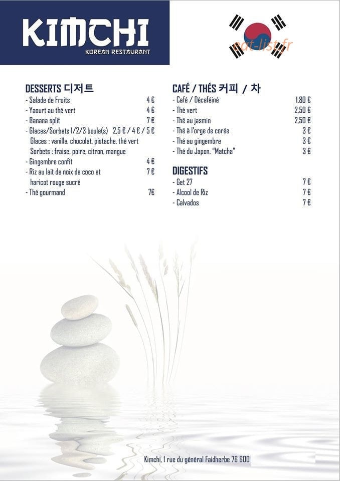 Kimchi — carte page 3