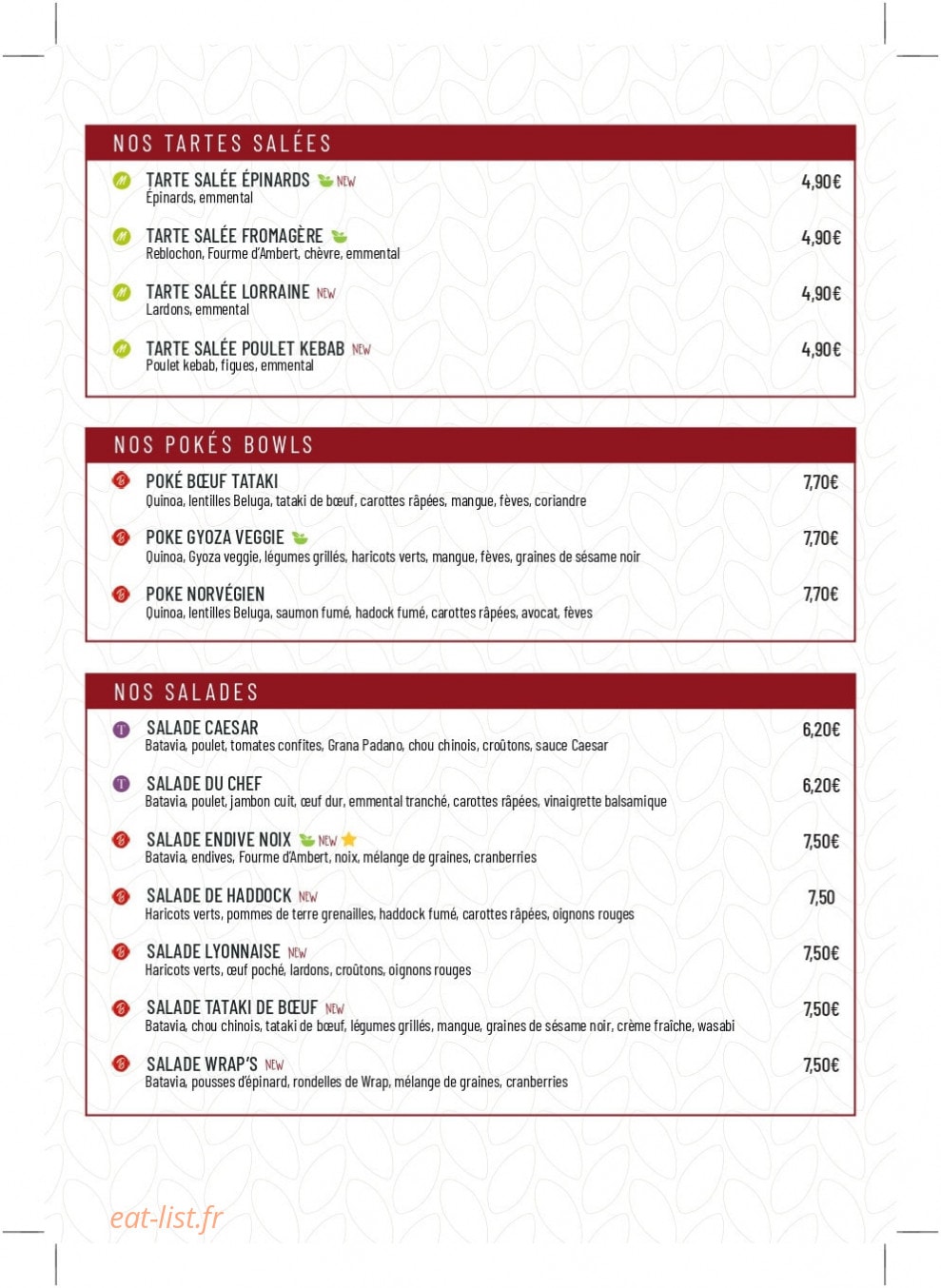 L'atelier Papilles — carte page 6
