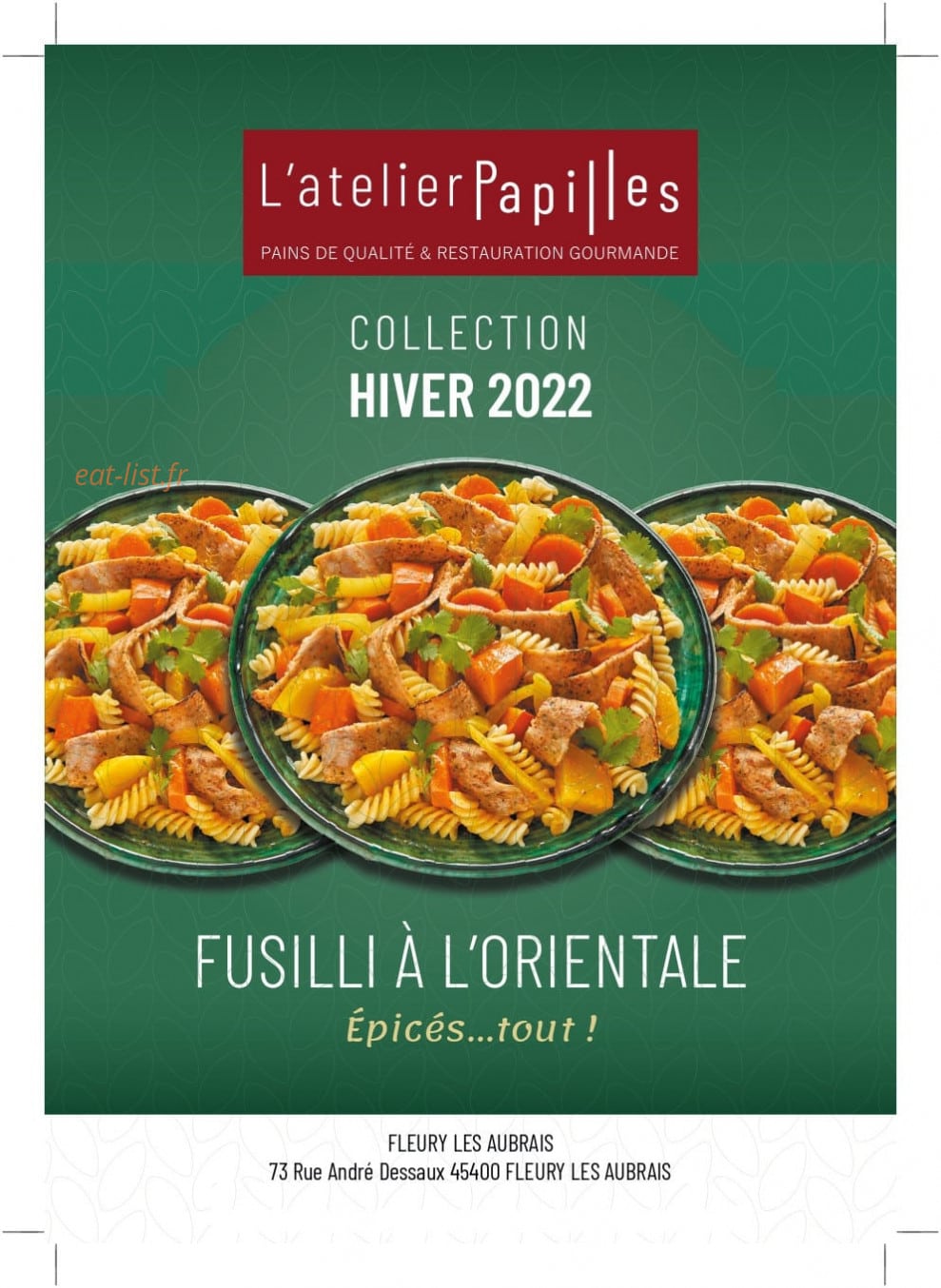 L'atelier Papilles — carte page 1