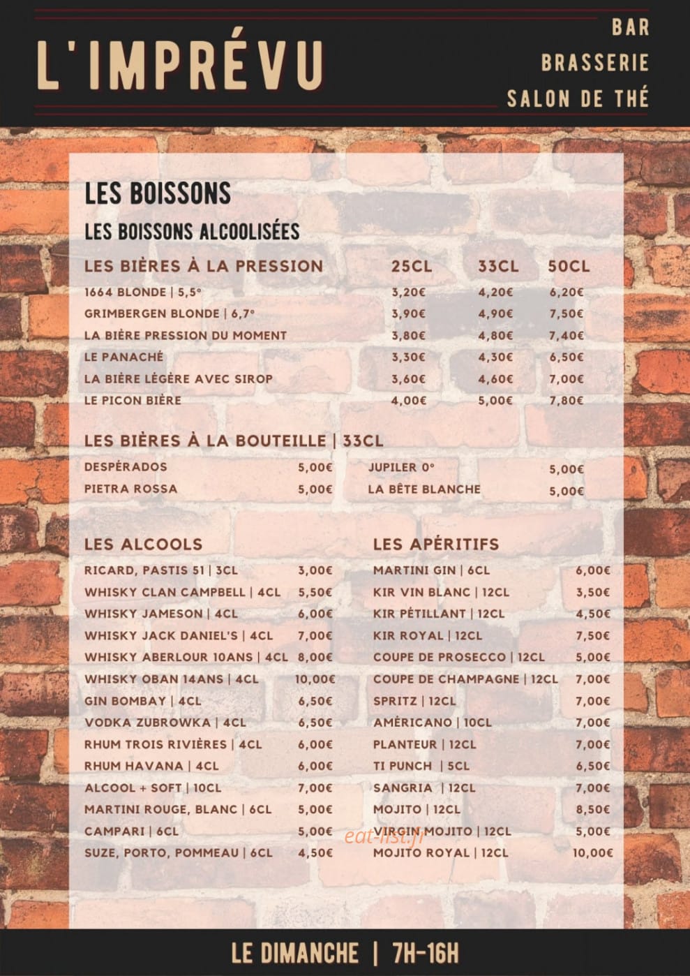 L'Imprévu — carte page 3