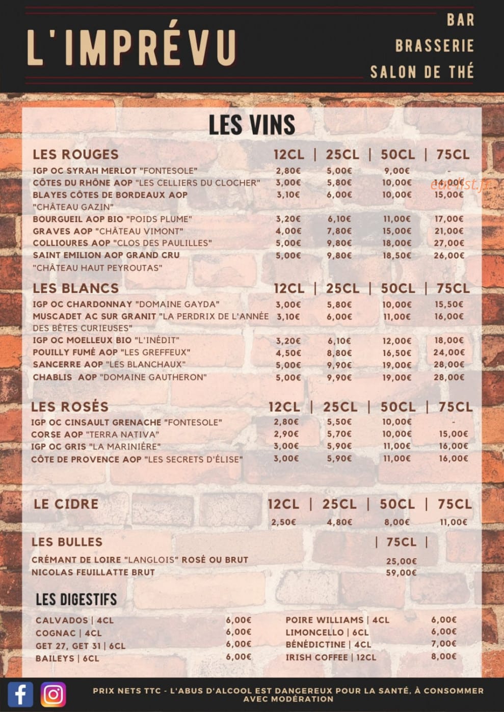 L'Imprévu — carte page 4