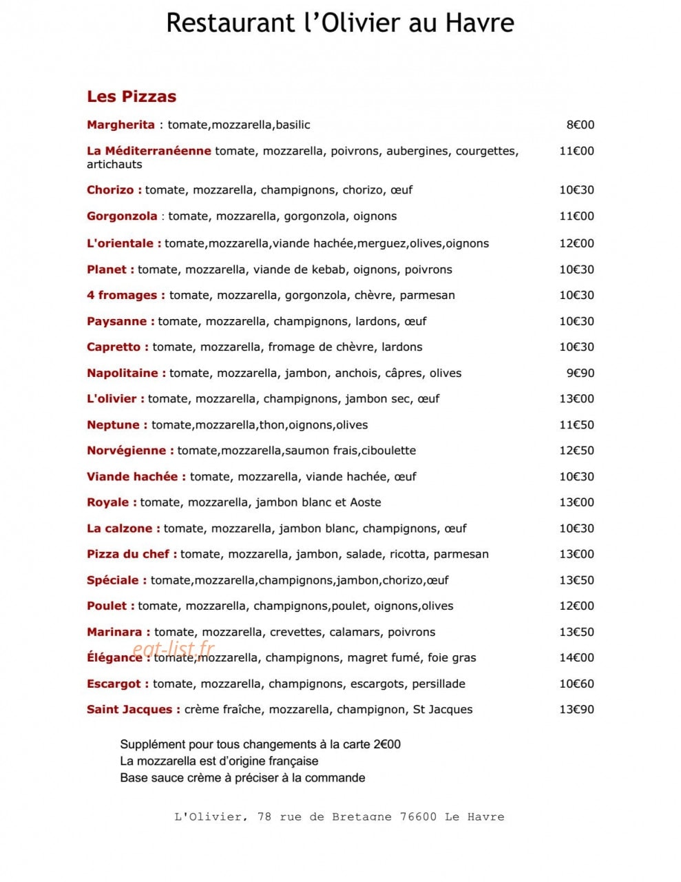 L'olivier — carte page 2