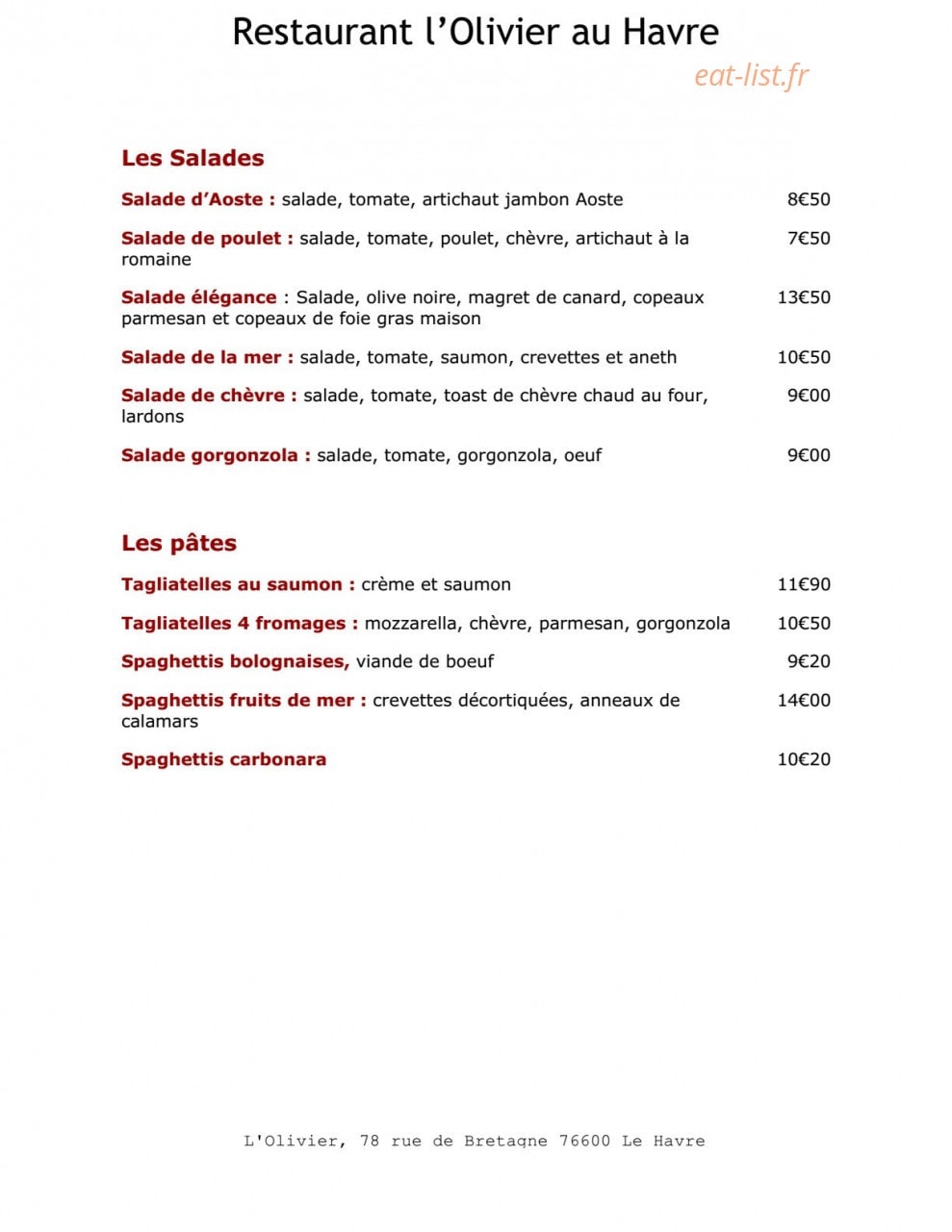 L'olivier — carte page 3