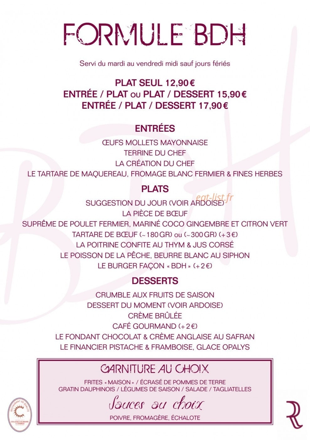La BDH — carte page 6