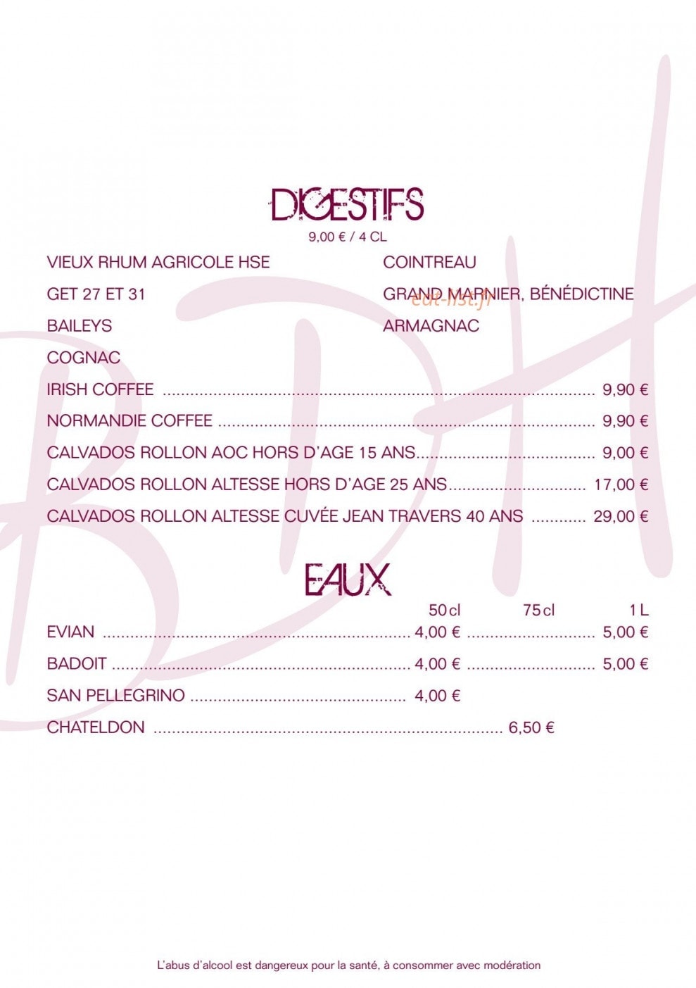 La BDH — carte page 15