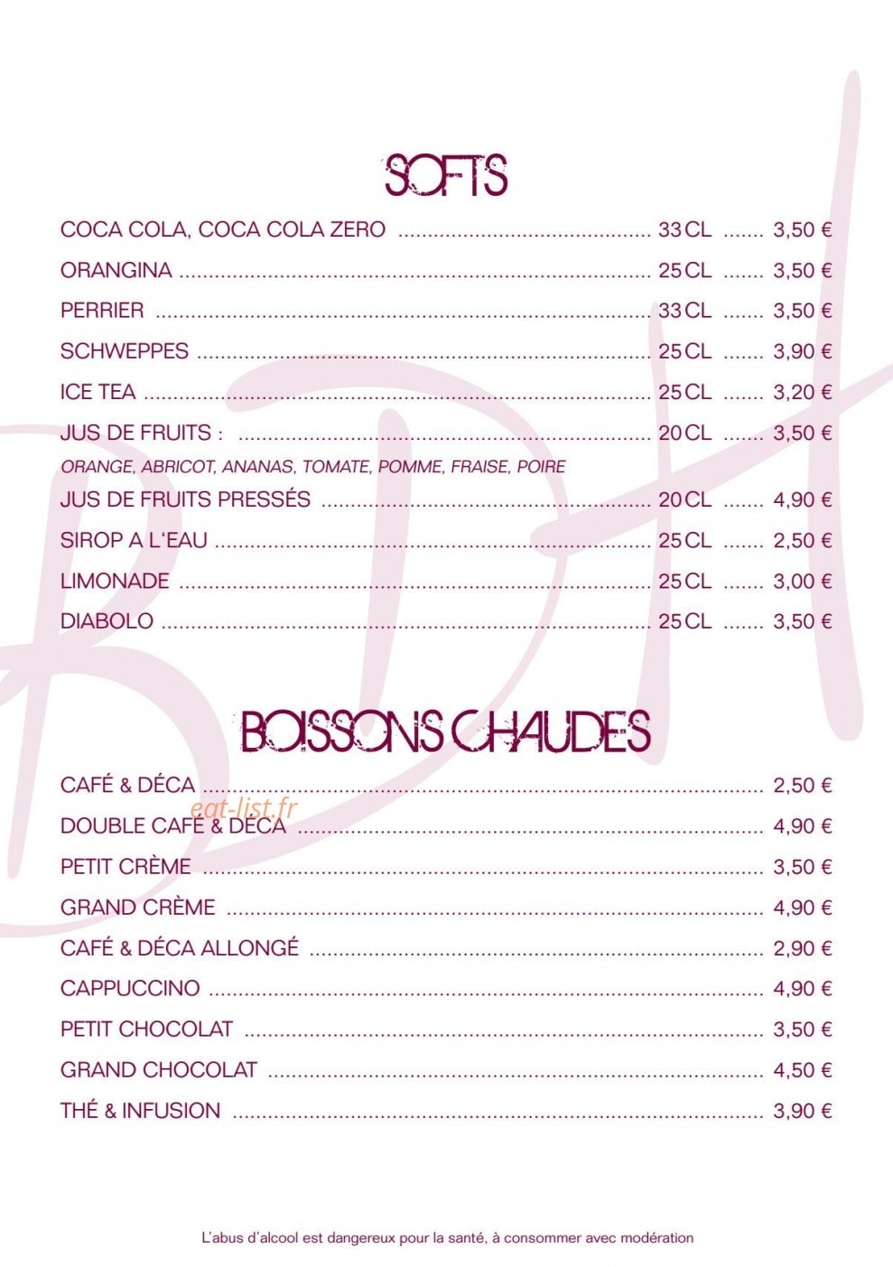 La BDH — carte page 16