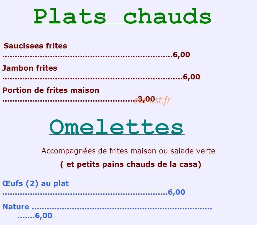 La Case à Café — carte page 3