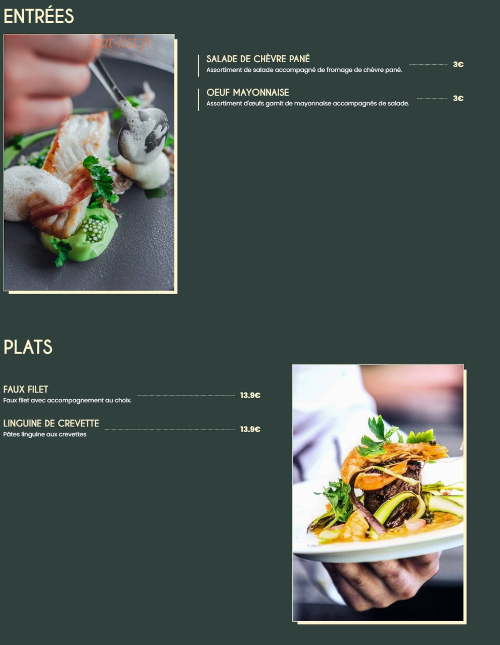 La Cubane — carte page 2