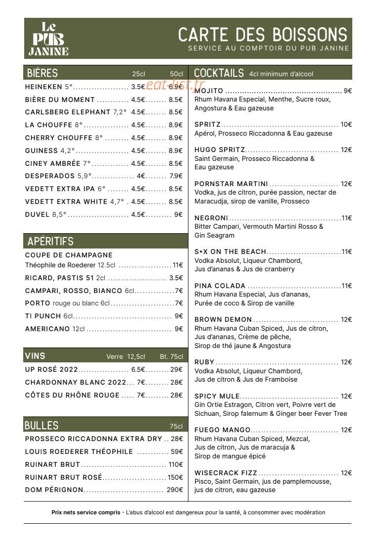 La Grande Ecole — carte page 6