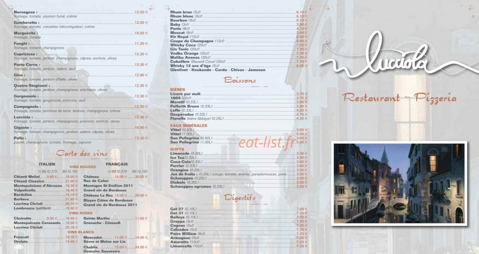 La Lucciola — carte page 1