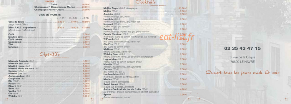 La Lucciola — carte page 2