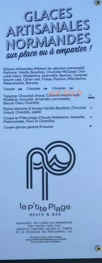 La p'tite plage — carte page 5