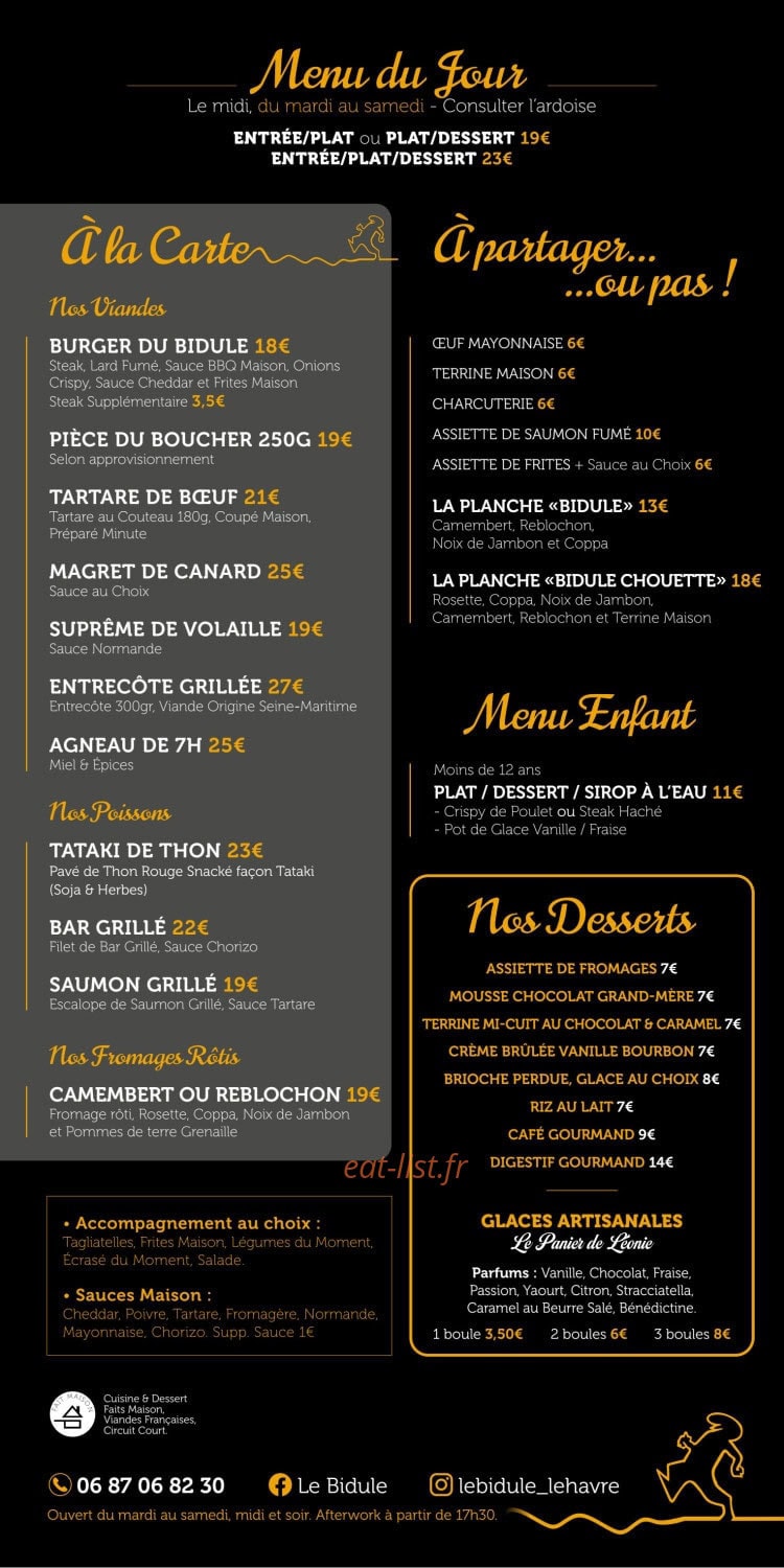 Le Bidule — carte page 1