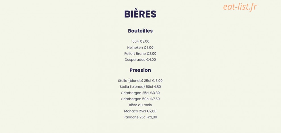Le Bistrot Saint Nicolas — carte page 6