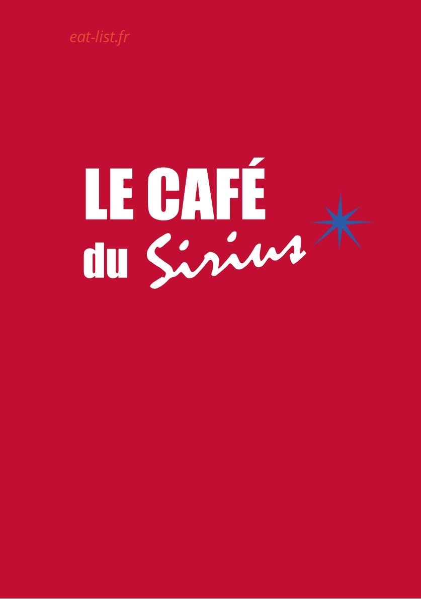 Le café du Sirius — carte page 1